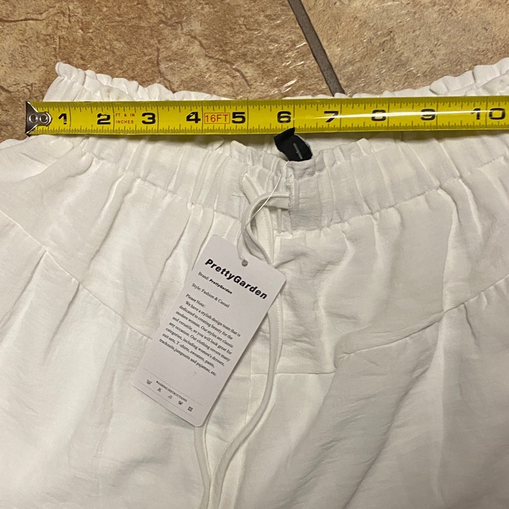 Women's White Athletic Wide Leg Shorts NWT Summer Athleisure Lightweight - Picture 6 of 9